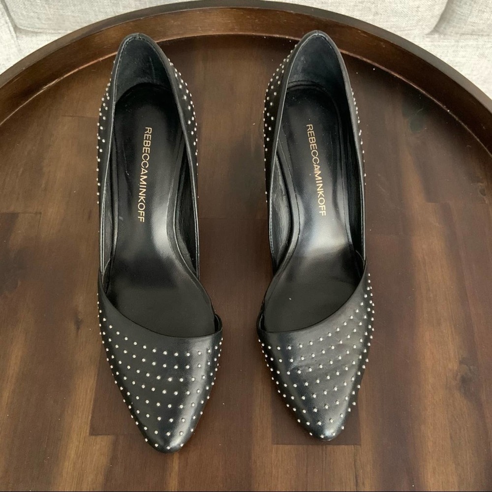 Rebecca Minkoff Black Studded Heels Size 7 - Picture 4 of 8